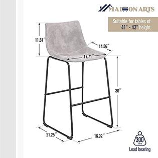 Hechuan Maison Arts Bar Height, How Many Inches Is Counter Height Bar Stools With Backs