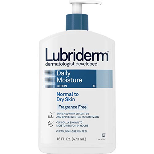 Lubriderm Daily Moisture Hydrating Body Lotion, Fragrance Free, 16 Fl Oz