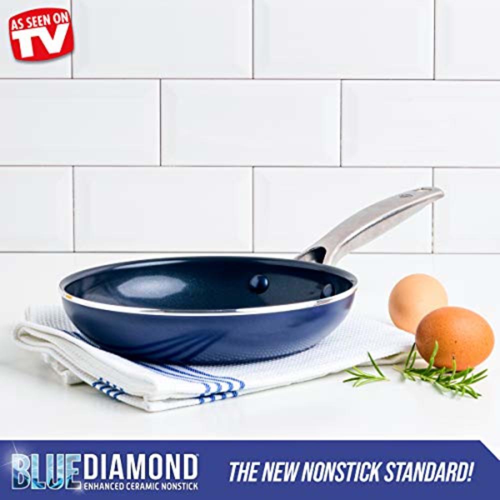 ECTY Blue Diamond Ceramic Nonstick Frying Pan, 8"