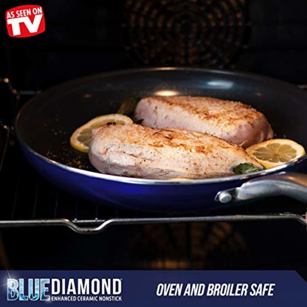 ECTY Blue Diamond Ceramic Nonstick Frying Pan, 8"