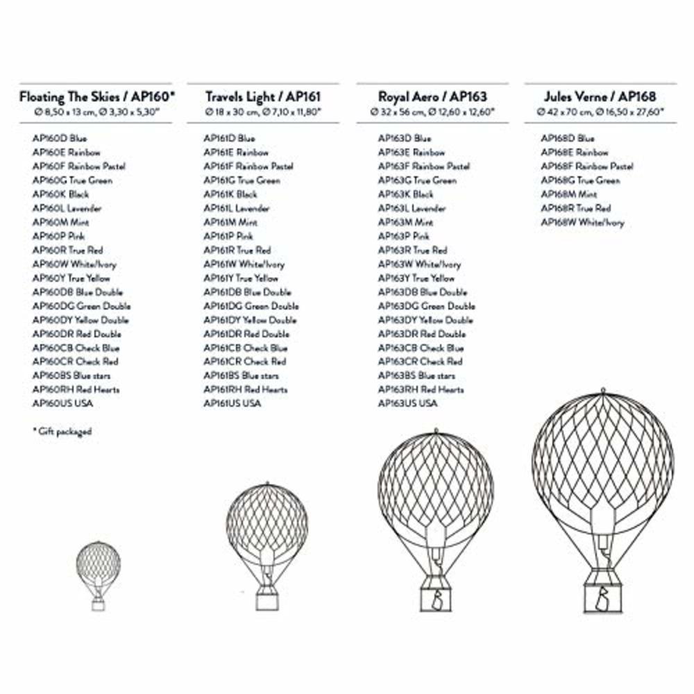 Authentic Models, Flying the Skies Air Balloon Mobile, Pastel Colors