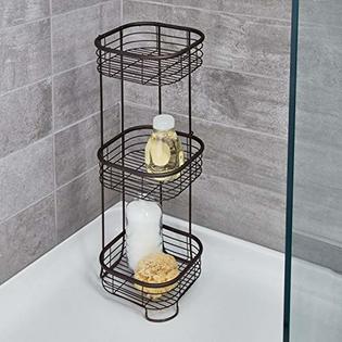 iDesign - 28661 Forma Metal Wire Corner Standing Shower Caddy, Bath Shelf  Baskets for Shampoo, Conditioner, Soap