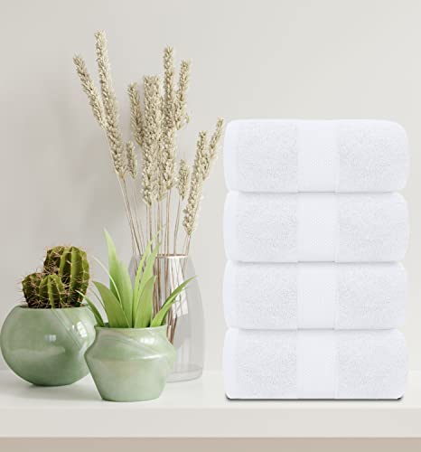 White Classic Luxury White Bath Towels Large - 700 GSM Circlet Egyptian  Cotton