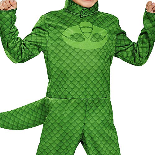 Disguise Gekko Classic Toddler PJ Masks Costume, Large/4-6 Green