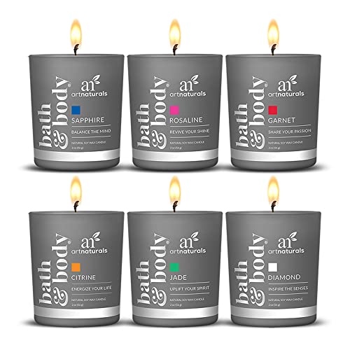 artnaturals Scented Candle Gift Set ? (6 x 2 Oz / 60g) - Aromatherapy Set of Fragrance Soy Wax Candles - Made in USA with Essent