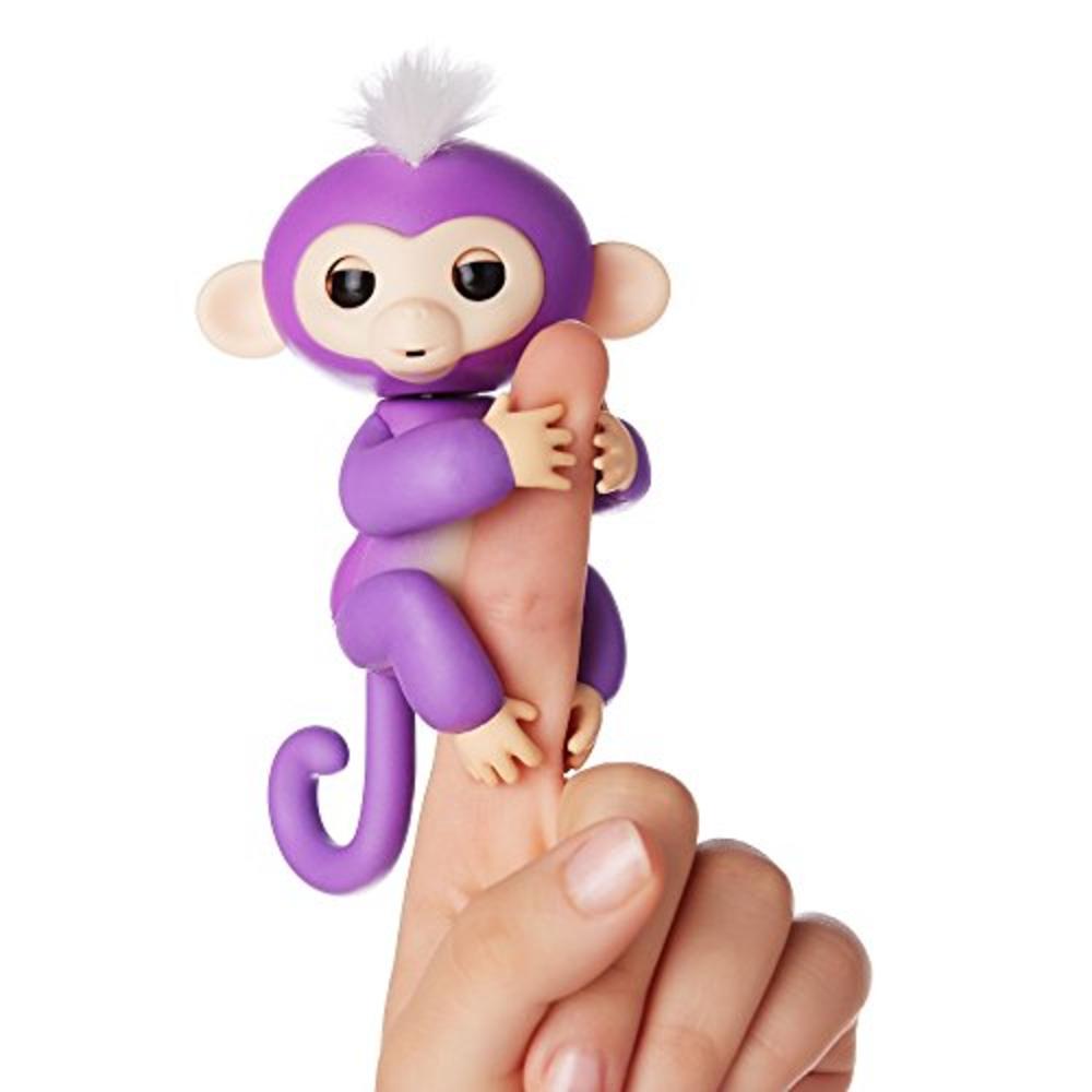 WowWee Fingerlings - Interactive Baby Monkey - Mia (Purple with White Hair) By WowWee