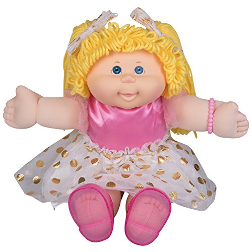 Cabbage Patch Kids Vintage Retro Style Yarn Hair Doll - Original Blonde Hair/Blue Eyes, 16" - Exclusive - Easy to Open Packagin