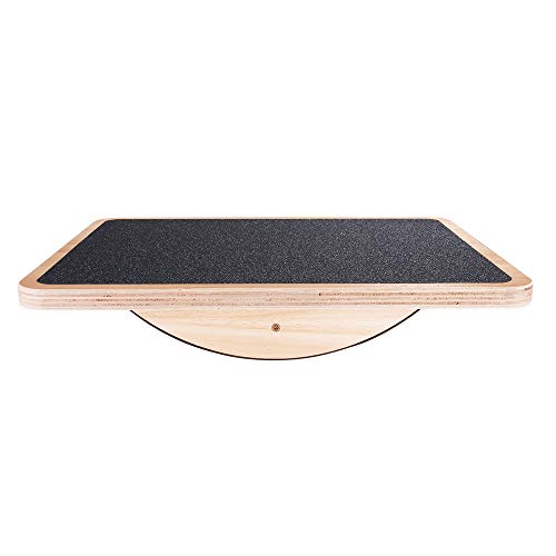 StrongTek Professional Wooden Balance Board, Rocker Board, Wood Standing Desk Accessory, Balancing Board for Under Desk, Anti Sl