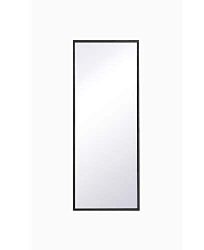 Elegant Decor Metal frame rectangle mirror 14 inch in Black