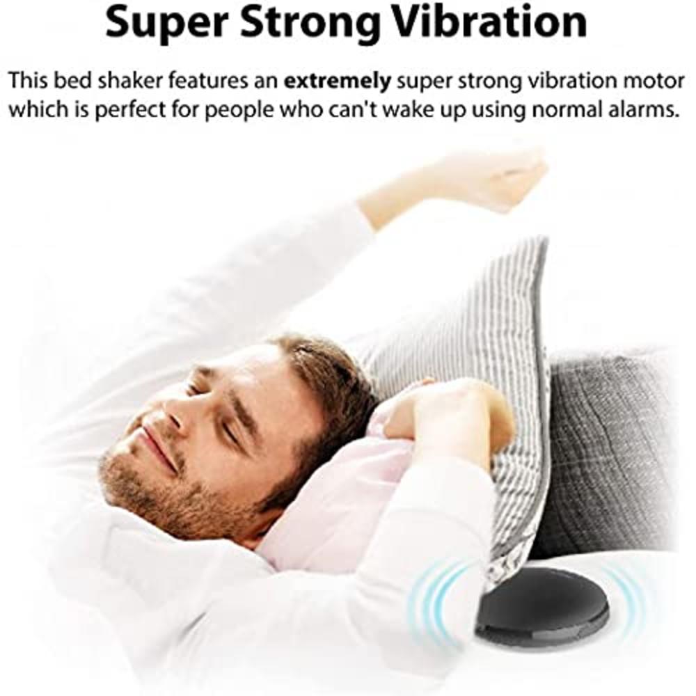VibroSaver Extremely Strong Vibration Bed Shaker Smart Wi-Fi Alarm Clock with Multiple Alarm & Vibration Settings, Immediate Rem