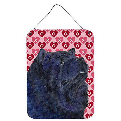 Caroline's Treasures Carolines Treasures SS4501DS1216 Chow Chow Hearts Love and Valentines Day Portrait Wall or Door Hanging Prints, 12x16, Multicolo