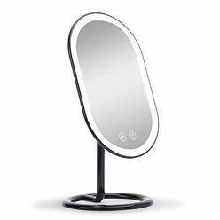 Fancii LED Lighted Vanity Makeup Mirror, Rechargeable - Cordless Illuminated Cosmetic Mirror with 3 Dimmable Light Settings, Dua