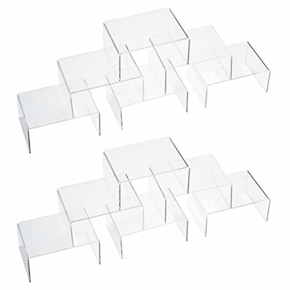 IHOMECOOKER 12 Pack Clear Acrylic Display Stand Crafts Stand Cupcake Risers 4" x 3x 2