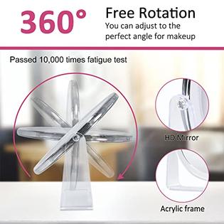 Rosevee Magnifying Makeup Mirror Double Sided 7 Inch 1x 7x Magnification Make Up Mirror With 360 Degree Rotation Cosmetic Mirror Tab Rosevee Magnifying Makeup Mirror Double Sided 7 Inch 1x 7x Magnification Make Up Mirror With 360 Degree Rotation Cosmetic Mirror Tab