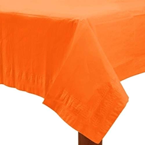 Amscan Orange Peel 3-Ply Paper Table Cover | 54" x 108" | Party Decor