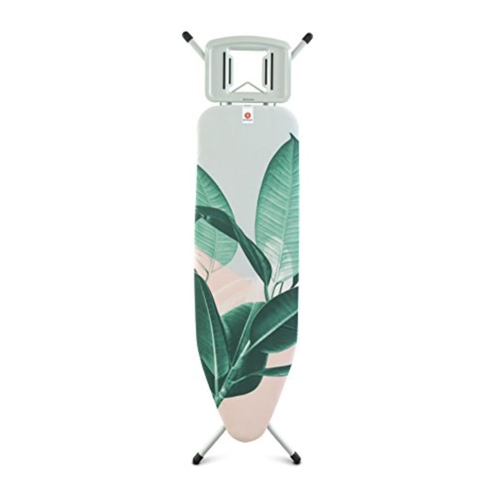 Brabantia Solid Steam Rest Ironing Board, Size B (49x15 in), Tropical Leaves