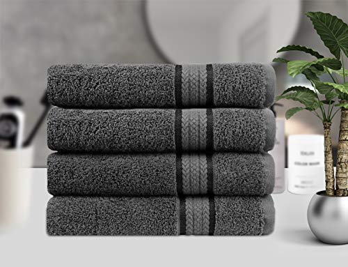 COTTON CRAFT Ultra Soft 4 Pack Oversized Large Bath Towels 30x54 -  Highly Absorbent Bathroom Shower Towels - Ideal for Everyday