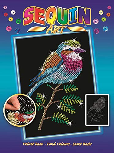 Sequin Art Lilac Breasted Roller Design from The Blue Range 28 x 37 cm, Multicolor (5528913)