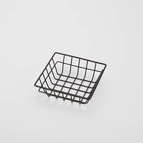 American Metalcraft SQGB6 Square Wire Grid Basket, Black, 6-Inches