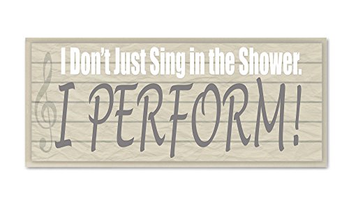 The Stupell Home Dec Décor I Dont Sing In Shower Perform Bathroom Wall Plaque 7 X 0 5 17 Proudly Made Usa - Stupell Home Decor Bathroom