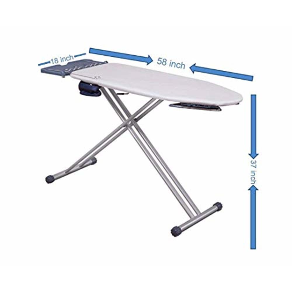 Mabel Home Extra-Wide ironing Pro Board with Shoulder Wing Folding, 8 Feature, with + Extra Cover