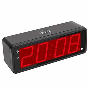 Kwanwa Digital Alarm Clock Large Display With 1 8 Led Numbers Battery Operated Only 12 24h Time Snooze And Loud Alar Digital Alarm Clock Large Display, Loud Digital Alarm Clock