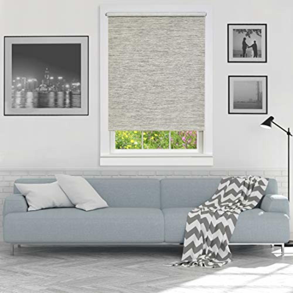 Achim CPS546HT01 Cordless Privacy Jute Shade, 54" x 72", Heather Gray