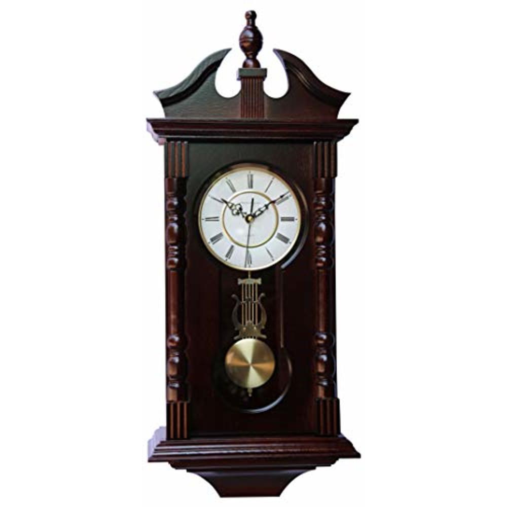 Vmarketingsite Wall Clocks: Grandfather Wood Wall Clock with Chime. Pendulum Wood Traditional Clock. Makes a Great Housewarming or Birthday Gif