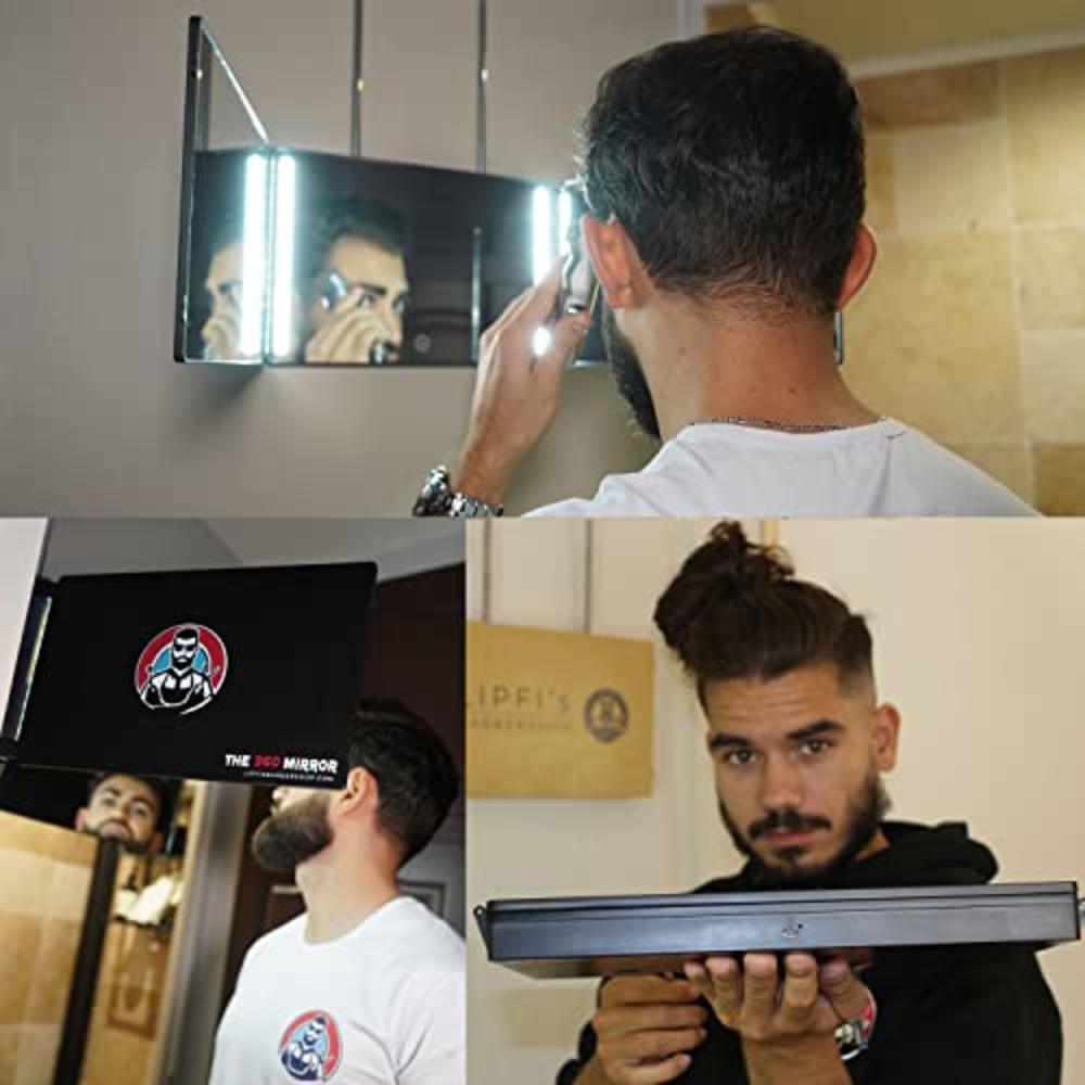  The 360° Mirror - 3 Way Mirror for Self Hair Cutting  with Height Adjustable