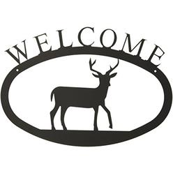 Village Wrought Iron Deer - Welcome Sign  Large