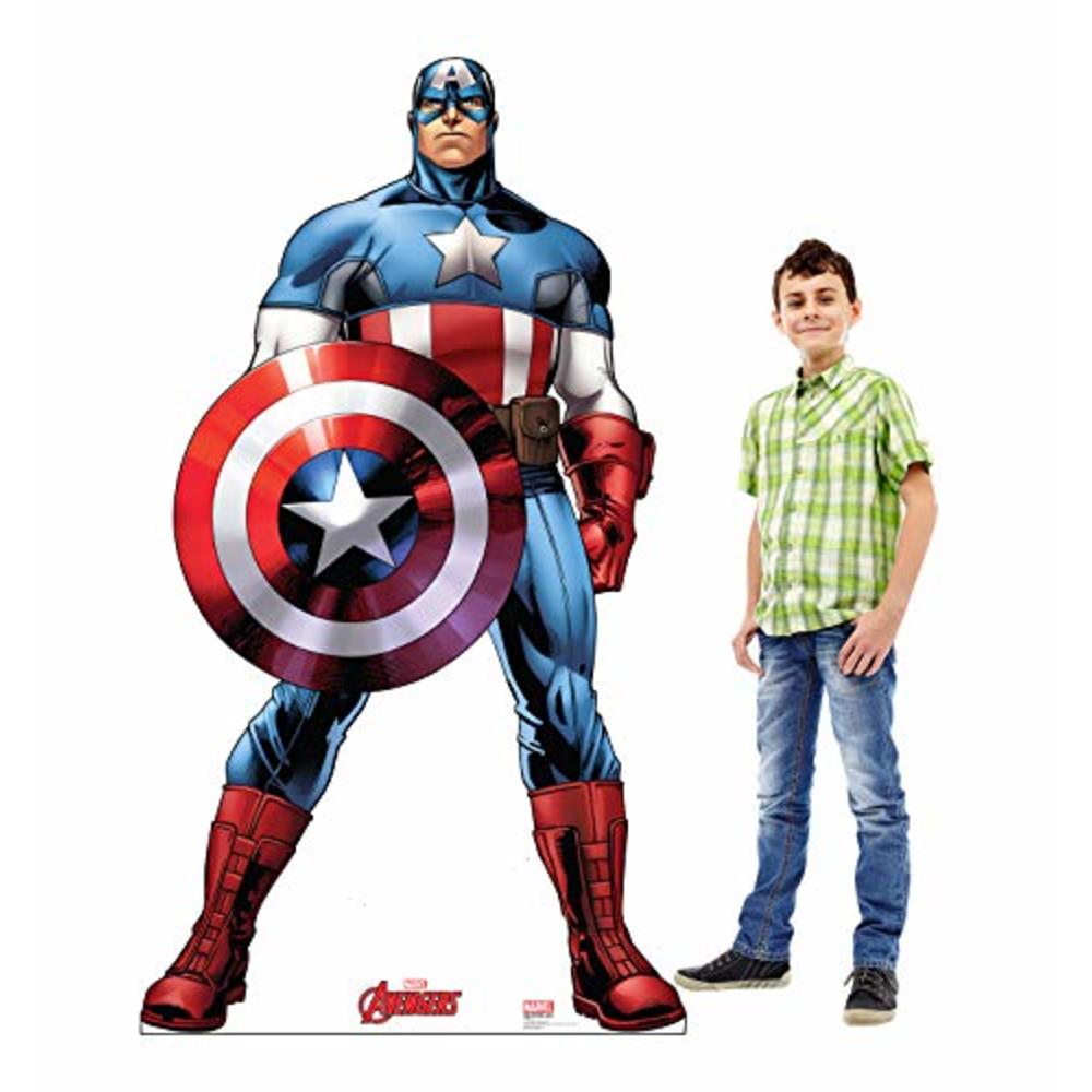 Cardboard People Advanced Graphics Captain America Life Size Cardboard Cutout Standup - Marvels Avengers Animated