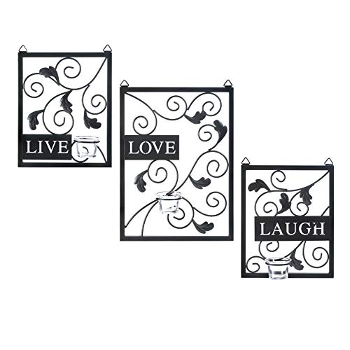 Generic Accent Plus Live Love Laugh Candleholder Wall Decor 11x3x15