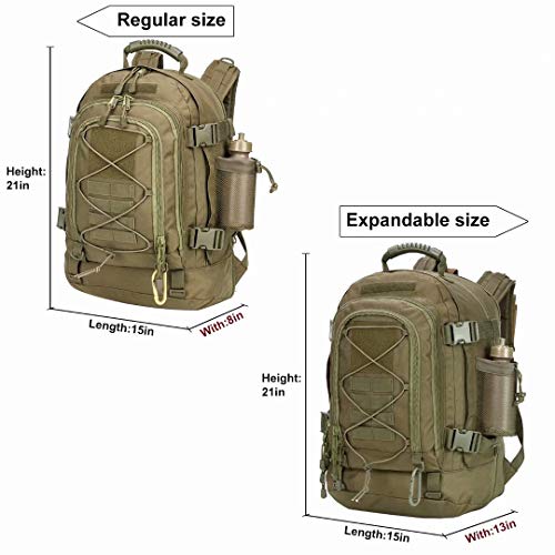 ARMY PANS Backpack for Men Large Military Backpack Tactical Waterproof Backpack for Work,School,Camping,Hunting,Hiking(GREEN)