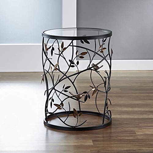 FirsTime & Co. Large Bird and Branches Side Table, Traditional Style, Gold & Brass (BTGLVS-L)