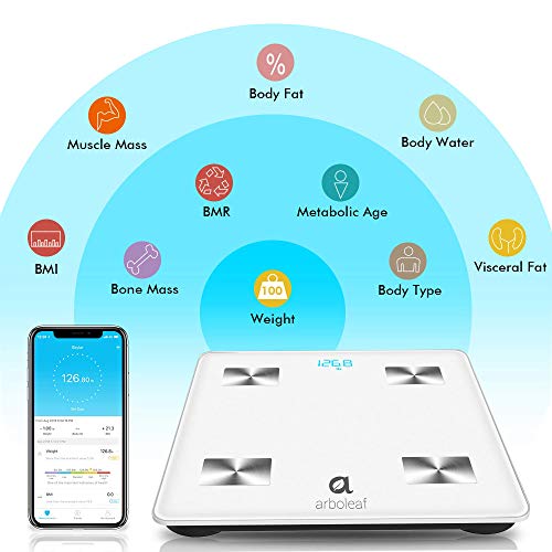 Photo 1 of Arboleaf Digital Scale, Bathroom Smart Scale Scales for Body Weight, Body Fat Monitor, BMI, BMR, Water Weight, App, Bluetooth, 5