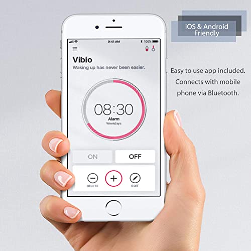 Bellman & Symfon Vibio - Wireless Bedshaker Alarm Connects to Mobile Device  via Bluetooth - Create Custom Alarms on App : for He