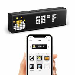 LaMetric TIME Wi-Fi Clock for Smart Home - Social Media Counter - Cinema Lightbox - Digital Alarm Clock with Weather - Retro Pix