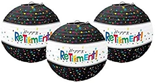 Amscan "Happy Retirement" Party Lanterns, 9.5", 3 Ct.