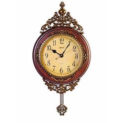 Leraze Elegant, Traditional, Decorative, Hand Painted Modern Grandfather Wall Clock W/Swinging Pendulum for New Room or Office. Color B