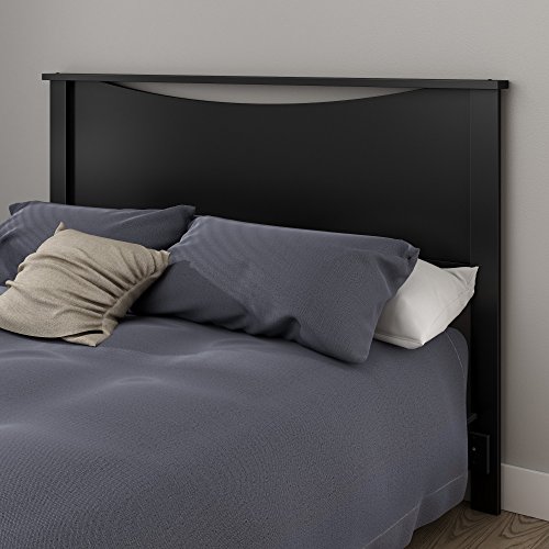 South Shore Step One Headboard, Full/Queen 54/60-Inch, Pure Black