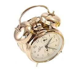 Sternreiter Double Bell Mechanical Wind Alarm Clock - Silver