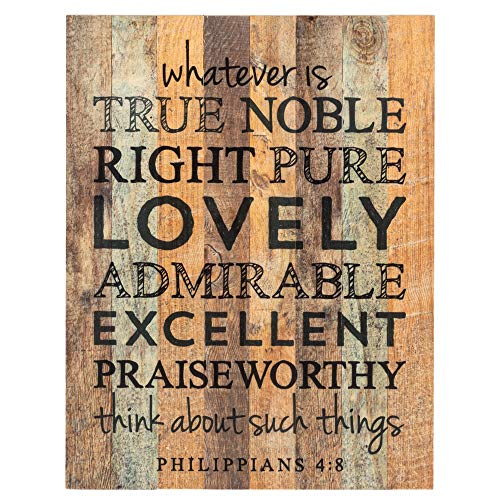 P. Graham Dunn Whatever is True Noble Pure Lovely 16 x 12 Wood Pallet Design Wall Art Sign