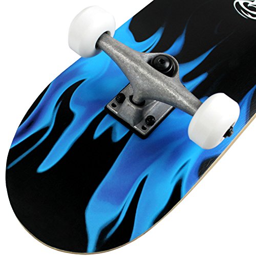 Krown KRRC-27 Rookie Complete Skateboard,Blue Flame,OS