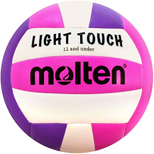 Molten MS240 Light Touch Volleyball, Purple/Pink, 12 & Under/8.1 oz (MS240-VP)