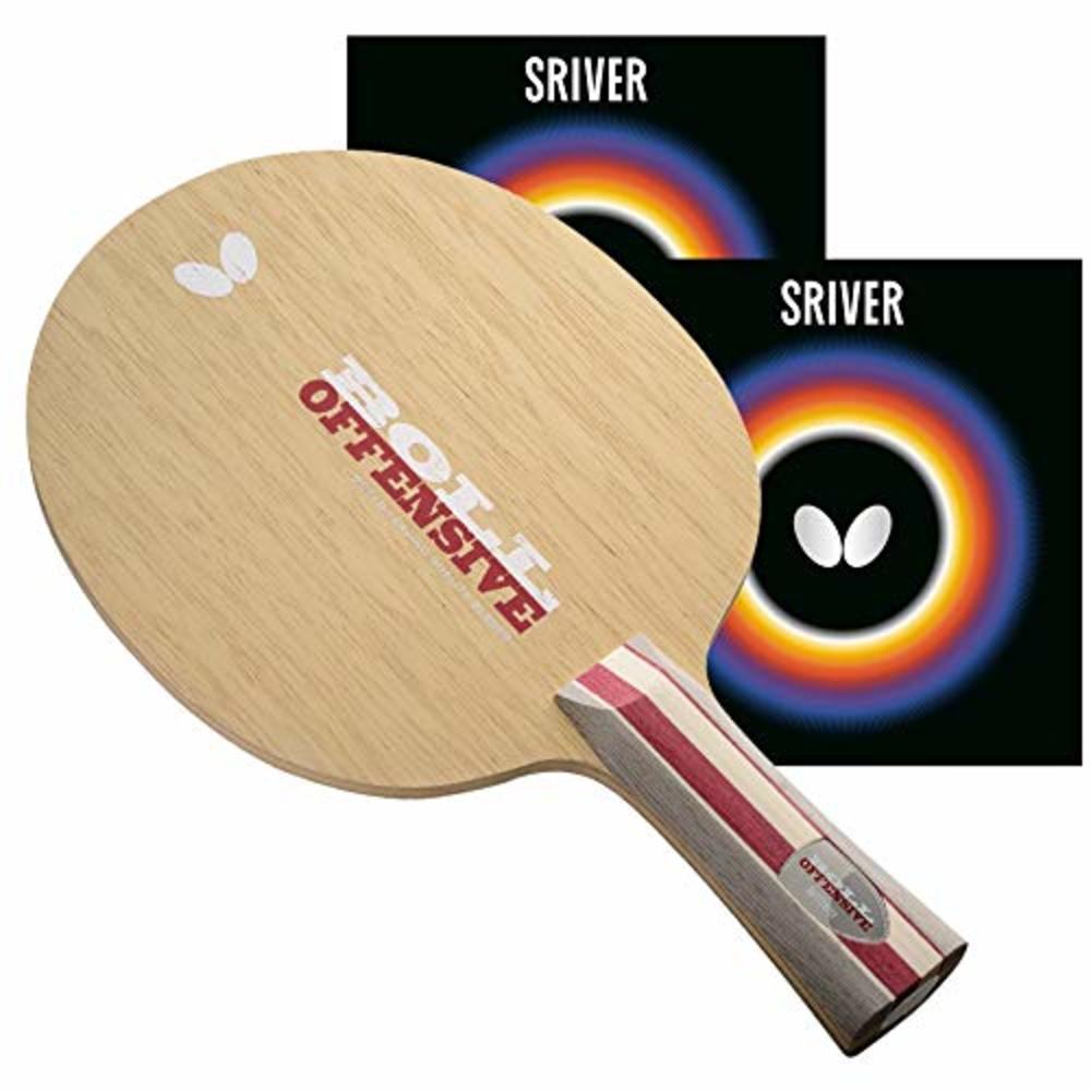 Butterfly Sriver Table Tennis Rubber | 1.5 mm, 1.7 mm, 1.9 mm, 2.1 mm, or MAX | Red or Black | 1 Inverted Table Tennis Rubber Sh