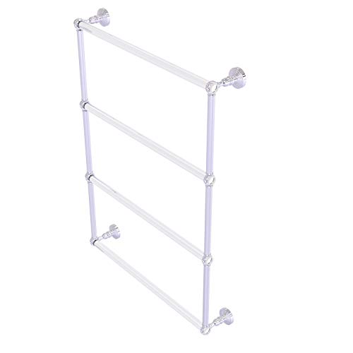 Allied Precision Allied Brass PG-28T-24 Pacific Grove Collection 4 Tier 24  Inch Ladder Twisted Accents Towel Bar, Polished Chrome