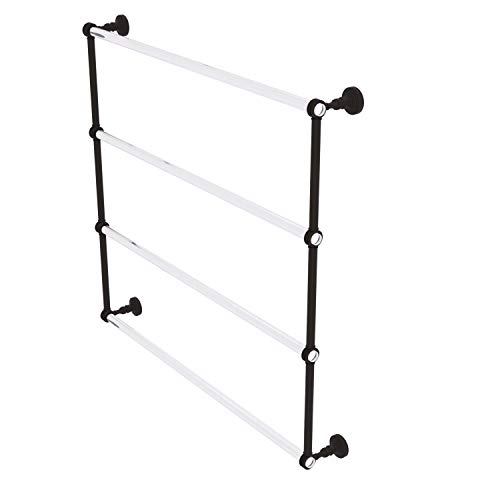 Allied Precision Allied Brass PG-28D-36 Pacific Grove Collection 4 Tier 36 Inch Ladder Dotted Accents Towel Bar, Oil Rubbed Bronze
