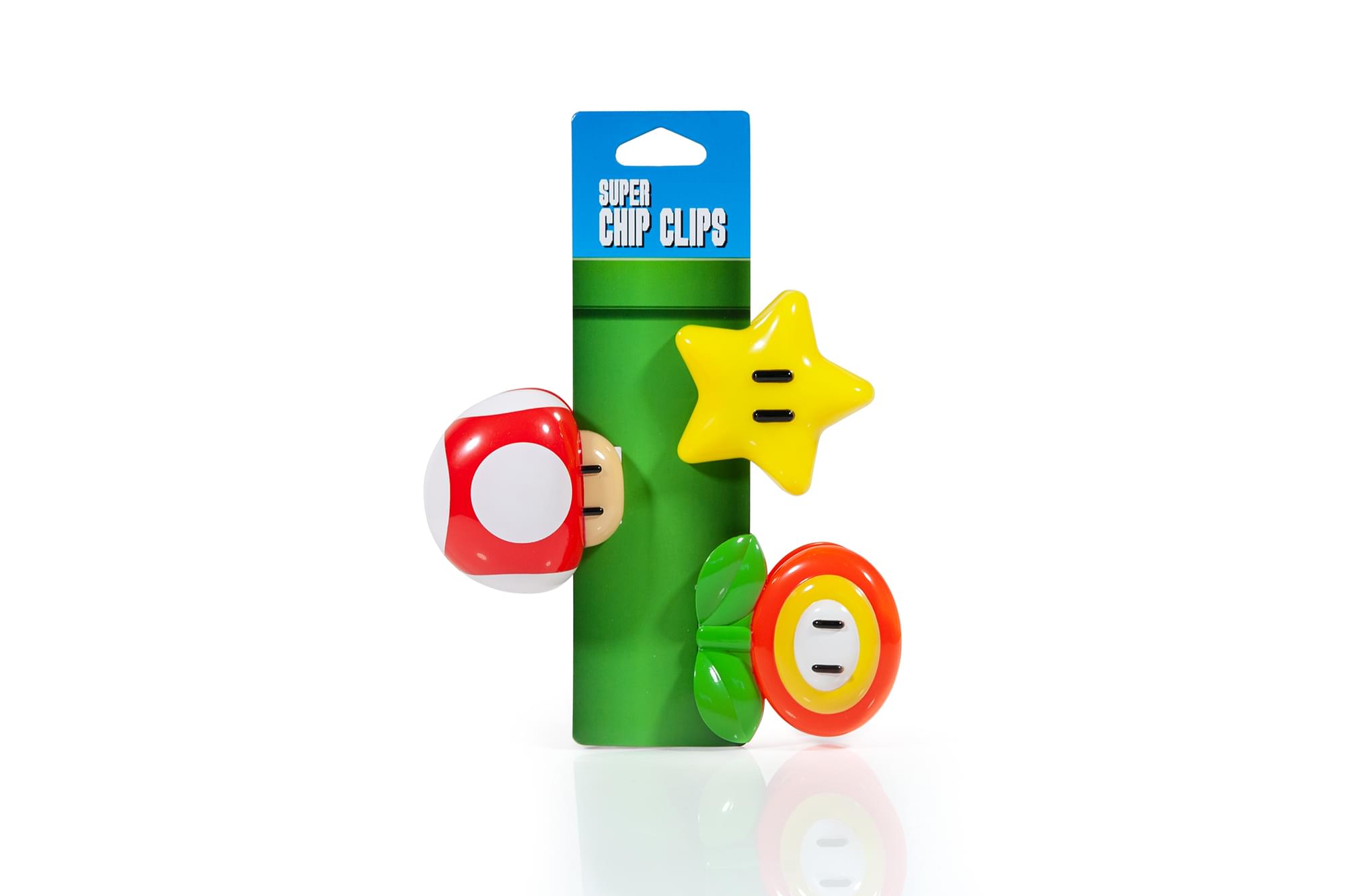 Nerd Block Super Mario Bros. Collectible Power-Ups Magnet Chip Clips | Set  Of 3