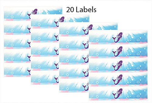 POP parties Mermaid Bottle Wraps - 20 Mermaid Water Bottle ...