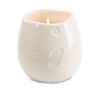 Pavilion Gift Company 19177 in Memory of Loved One Ceramic Soy Wax Candle,  8 oz, Tan, 8 Ounce